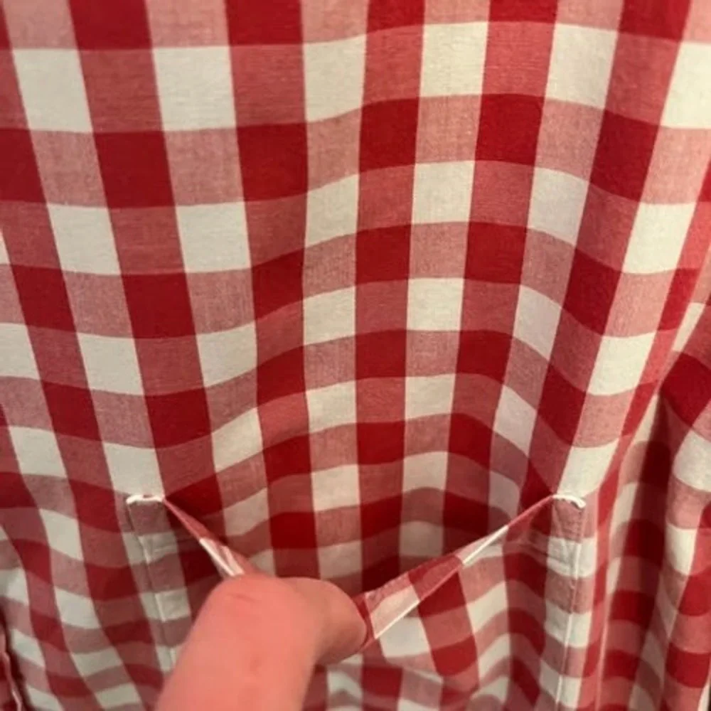 J. Crew 100% Cotton Tailored Fit Buffalo Check Button Down Shirt Large GC‎